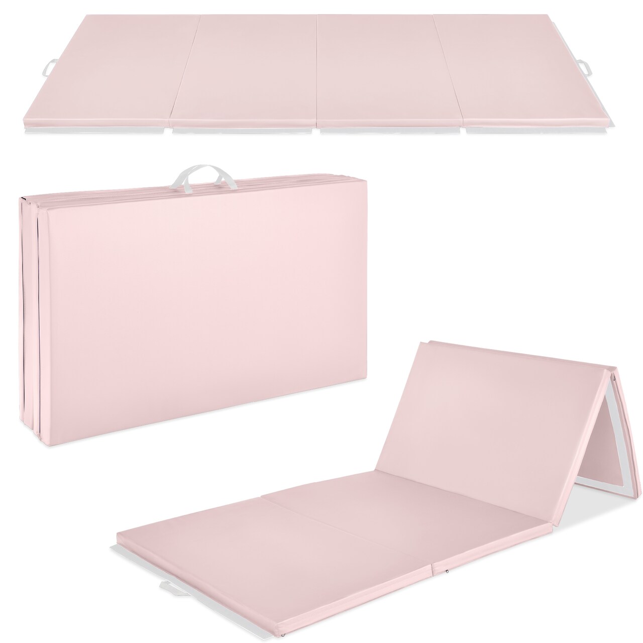 Best Choice Products 10ftx4ftx2in Folding Gymnastics Mat 4-Panel Exercise Workout Floor Mats w/ Handles